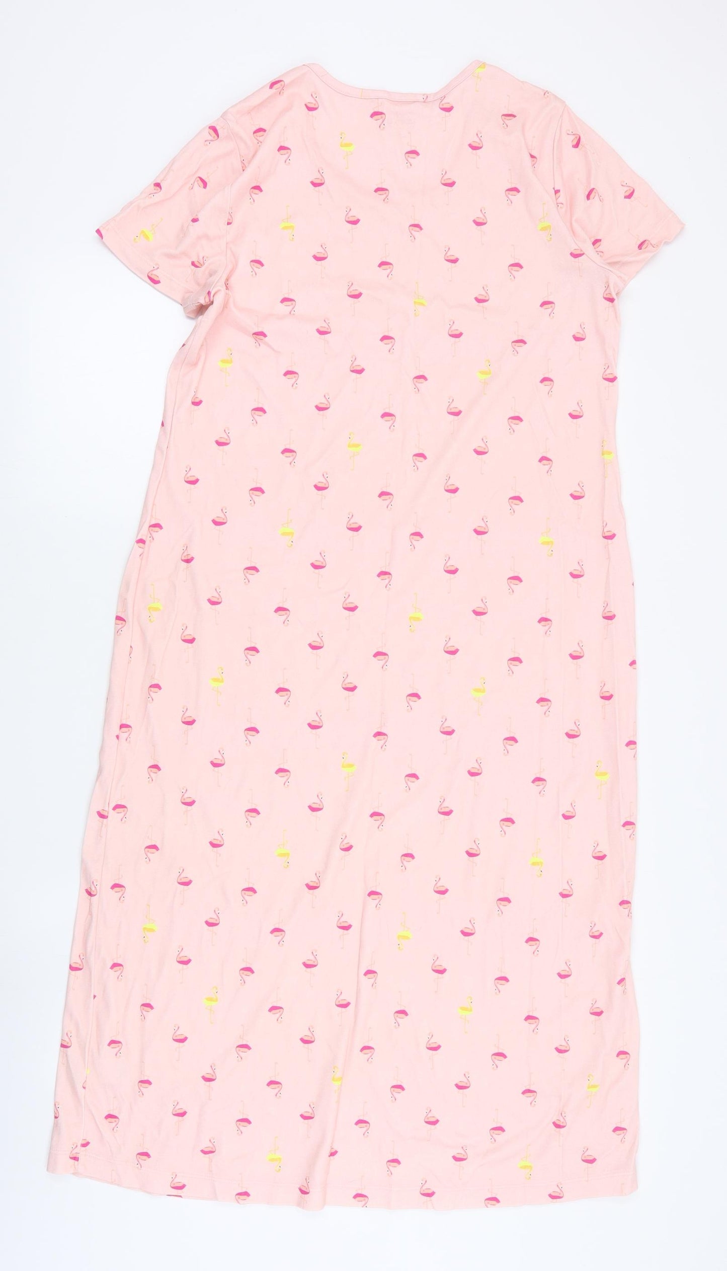 Lands End Womens Pink Geometric Cotton Top Dress Size S   - Flamingo