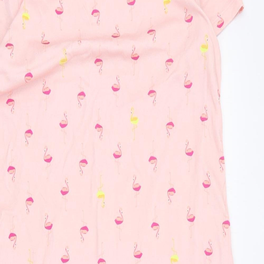 Lands End Womens Pink Geometric Cotton Top Dress Size S   - Flamingo