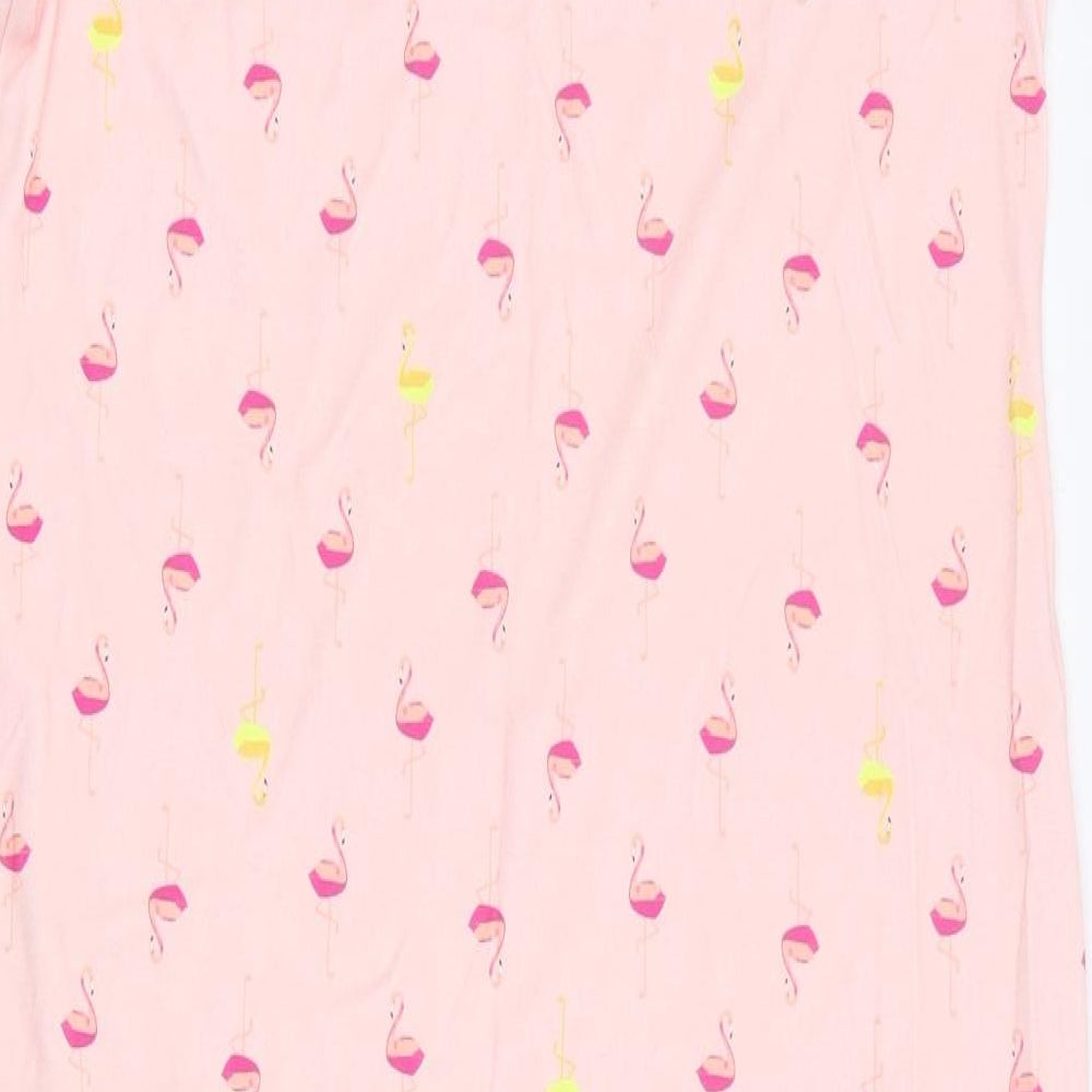 Lands End Womens Pink Geometric Cotton Top Dress Size S   - Flamingo
