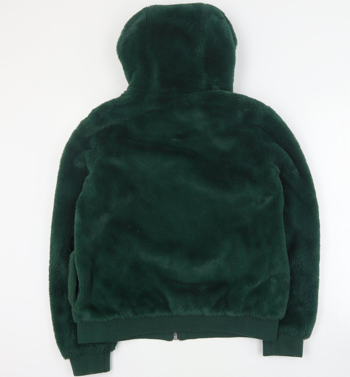 Broken Standard Womens Green   Jacket Coat Size 12  Zip - Faux fur