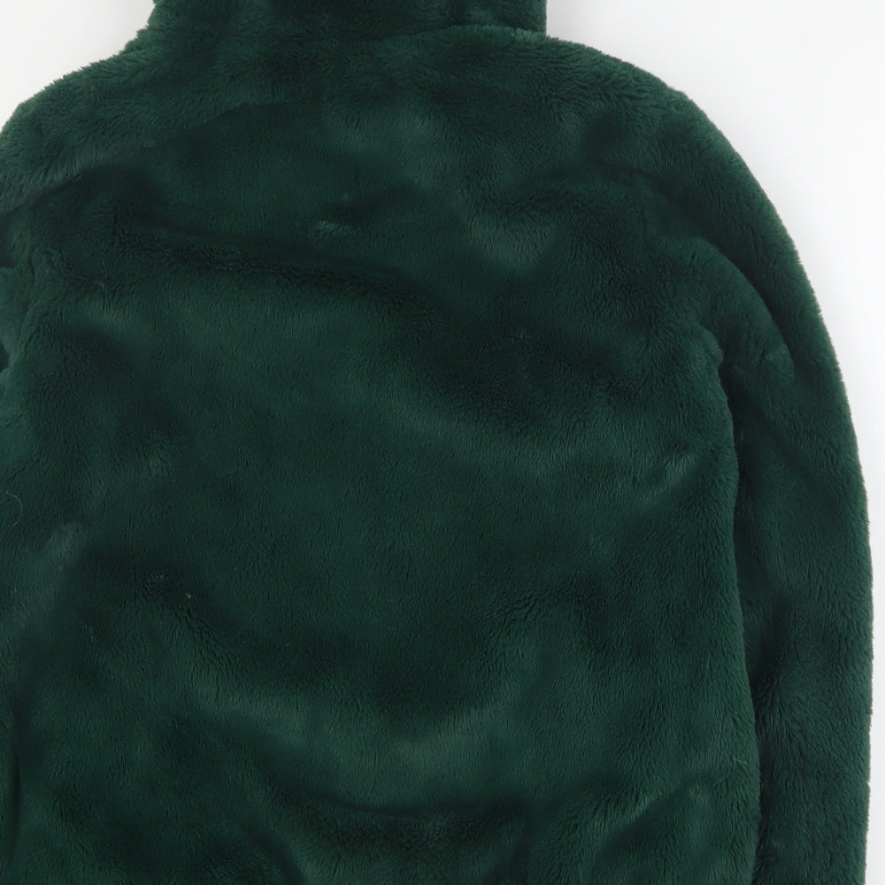 Broken Standard Womens Green   Jacket Coat Size 12  Zip - Faux fur
