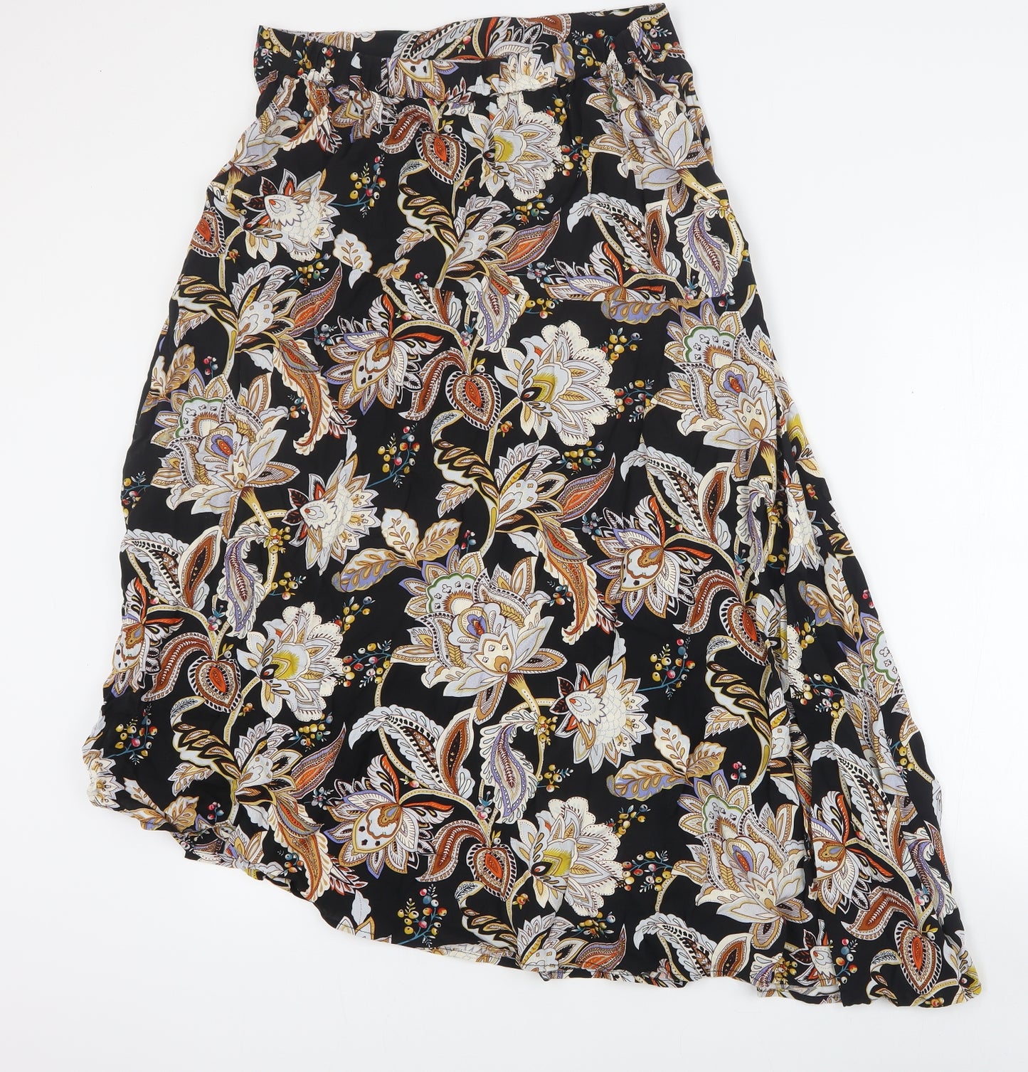 Joe Browns Womens Black Floral Acrylic Maxi Skirt Size 12