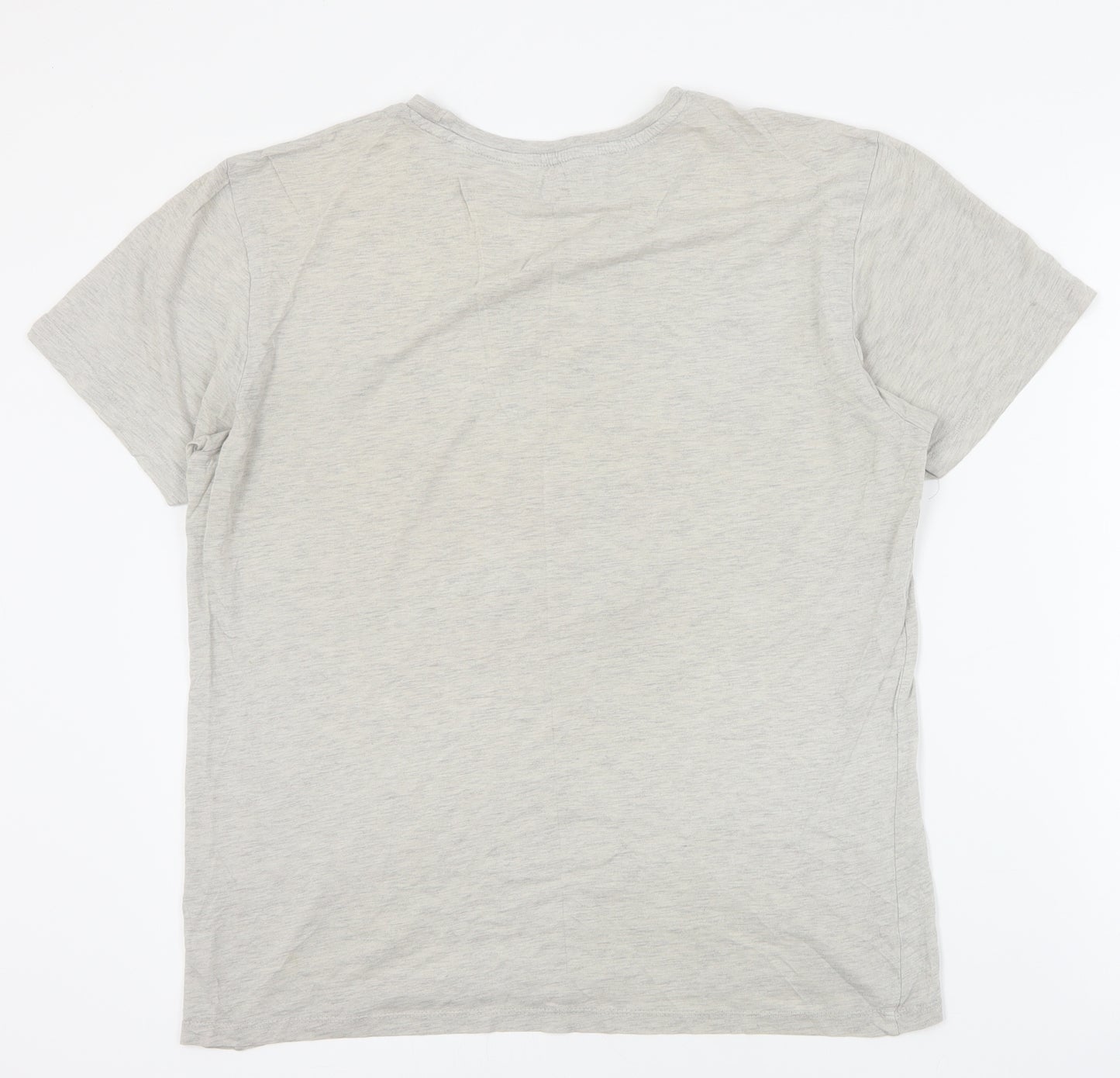 Primark Mens Grey  Cotton  T-Shirt Size M Crew Neck