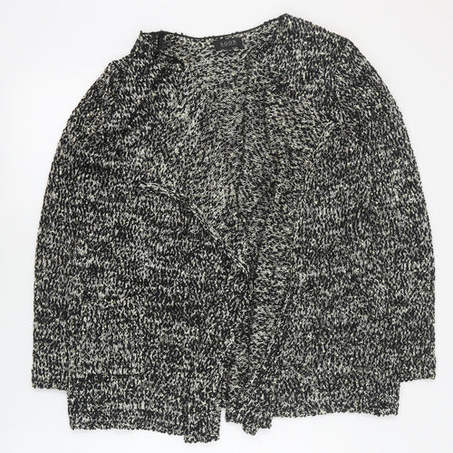 Soon Womens Black V-Neck  Polyester Cardigan Jumper Size 14