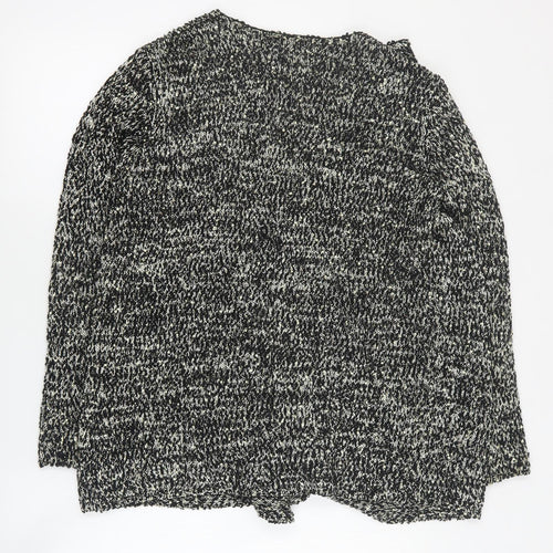 Soon Womens Black V-Neck  Polyester Cardigan Jumper Size 14