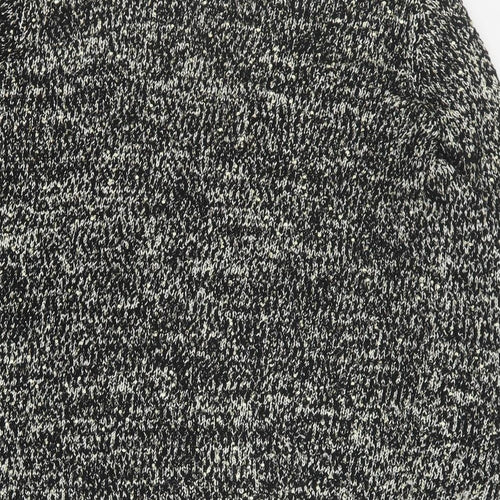 Soon Womens Black V-Neck  Polyester Cardigan Jumper Size 14