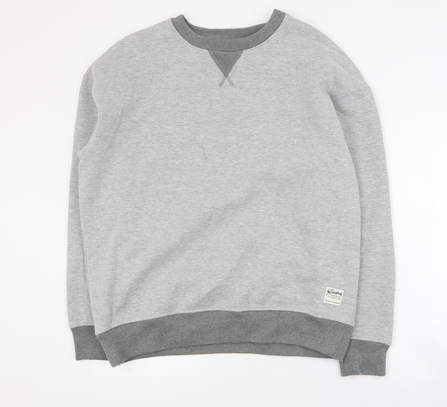 Primark Mens Grey  Cotton Pullover Sweatshirt Size L