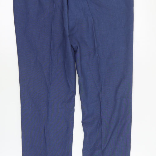 Burton Mens Blue  Polyester Dress Pants Trousers Size 30 in L30 in Regular Zip