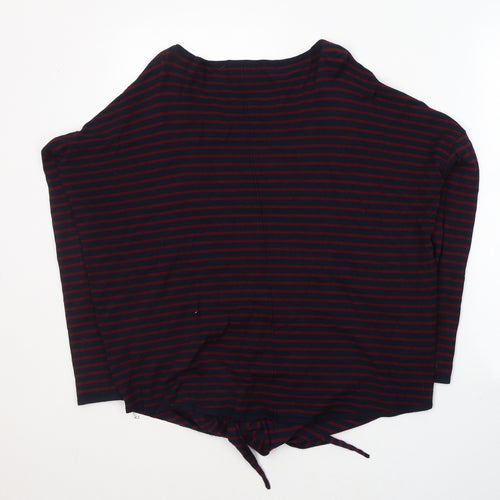 Phase Eight Womens Red Striped Viscose Jersey T-Shirt Size S Round Neck