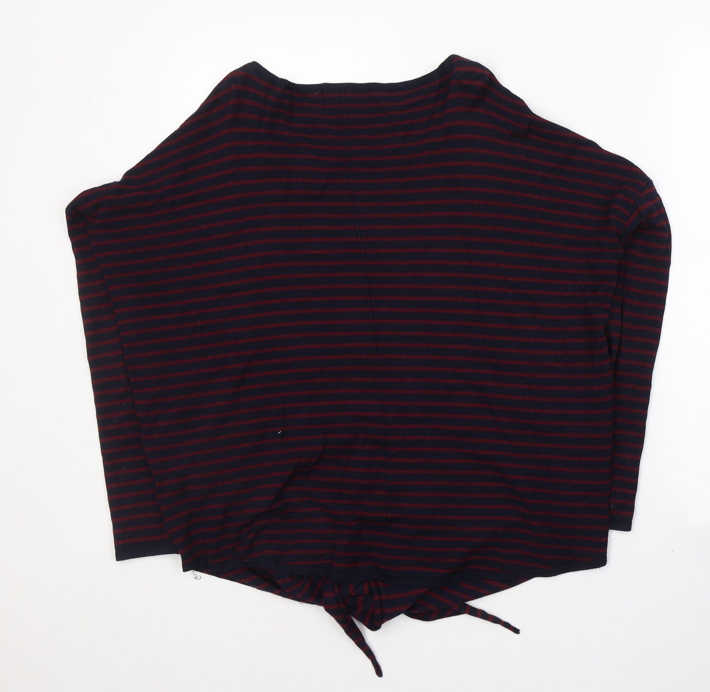 Phase Eight Womens Red Striped Viscose Jersey T-Shirt Size S Round Neck