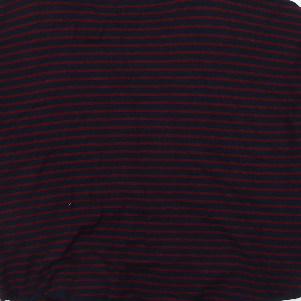 Phase Eight Womens Red Striped Viscose Jersey T-Shirt Size S Round Neck