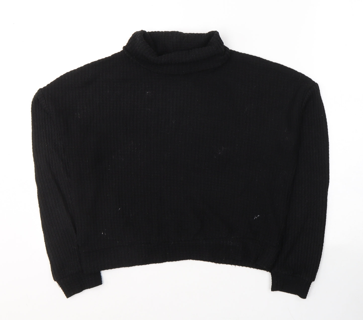 New Look Womens Black Round Neck  Viscose Pullover Jumper Size S