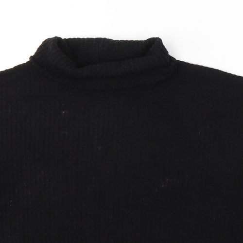 New Look Womens Black Round Neck  Viscose Pullover Jumper Size S