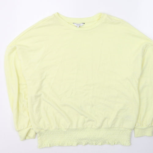 NEXT Womens Yellow  Viscose Jersey T-Shirt Size 14 Round Neck