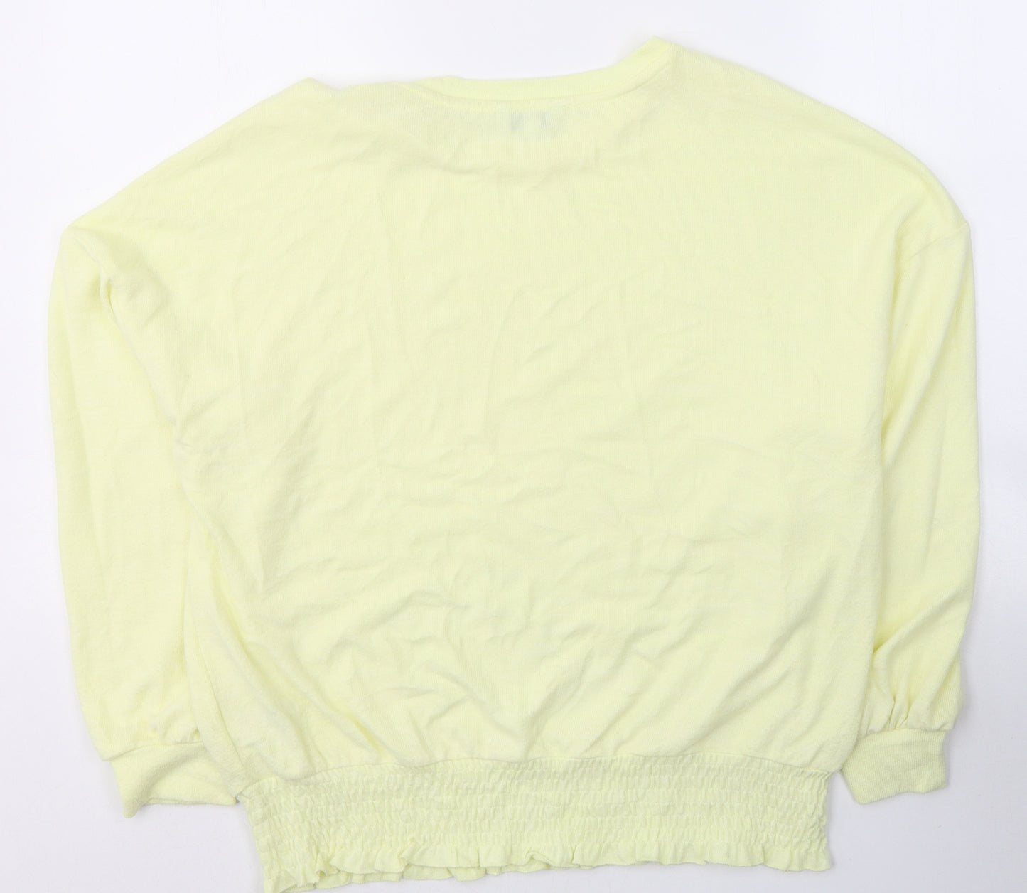 NEXT Womens Yellow  Viscose Jersey T-Shirt Size 14 Round Neck