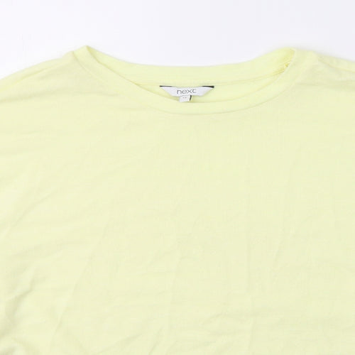 NEXT Womens Yellow  Viscose Jersey T-Shirt Size 14 Round Neck