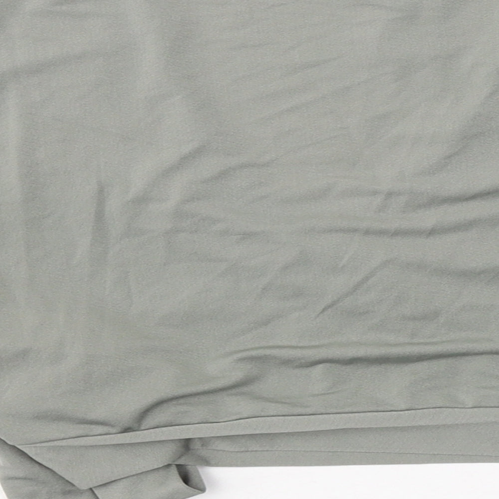 New Look Womens Green  Polyester Wrap Blouse Size 8 V-Neck