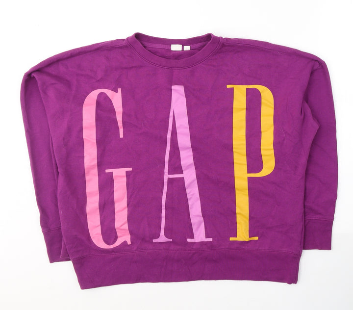 Gap Womens Purple Cotton Pullover Sweatshirt Size M Pullover