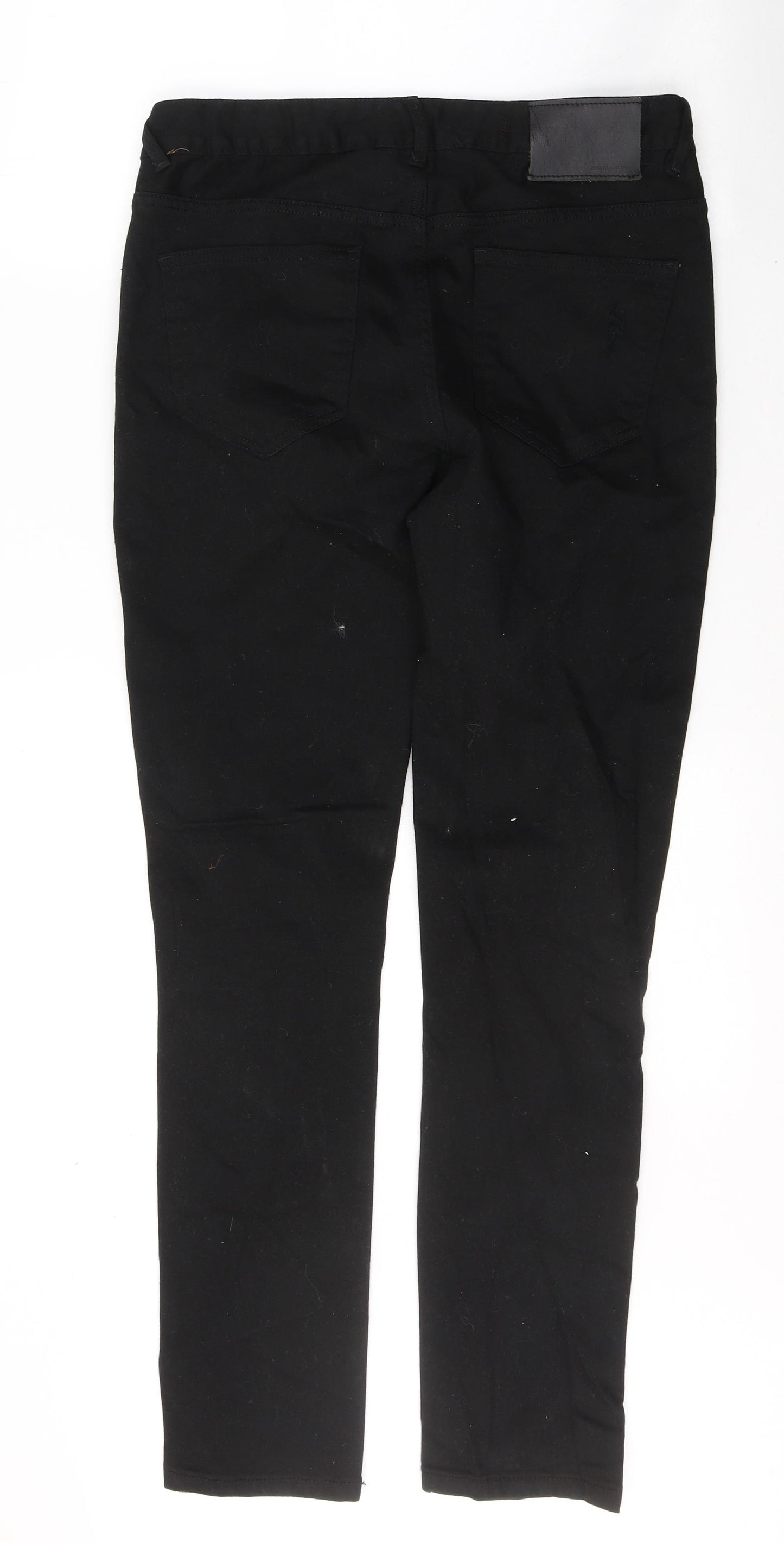 Denim & Co. Womens Black  Cotton Skinny Jeans Size 32 in L32 in Regular Button