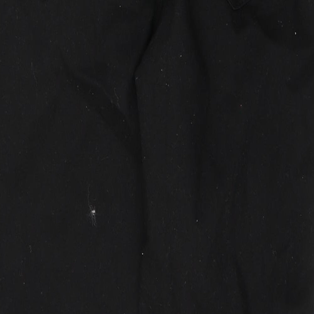 Denim & Co. Womens Black  Cotton Skinny Jeans Size 32 in L32 in Regular Button