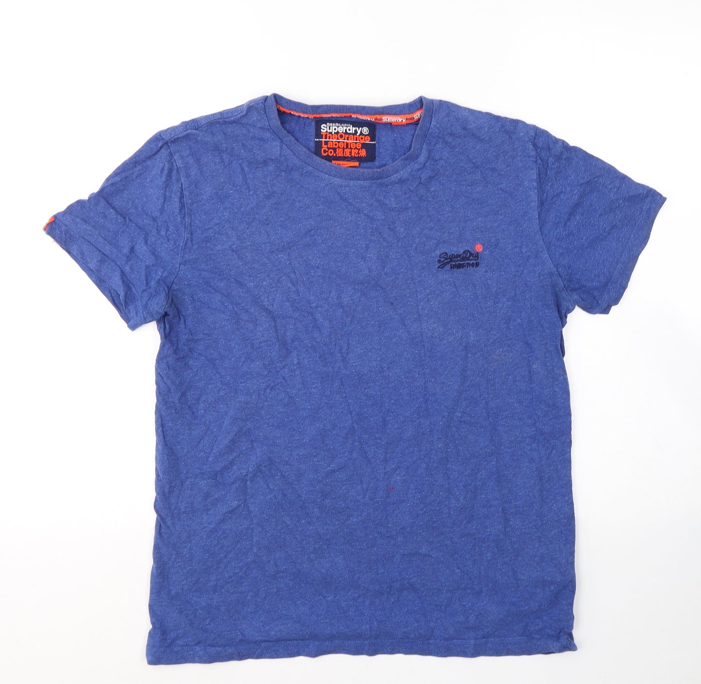Superdry Mens Blue  Cotton  T-Shirt Size M Round Neck