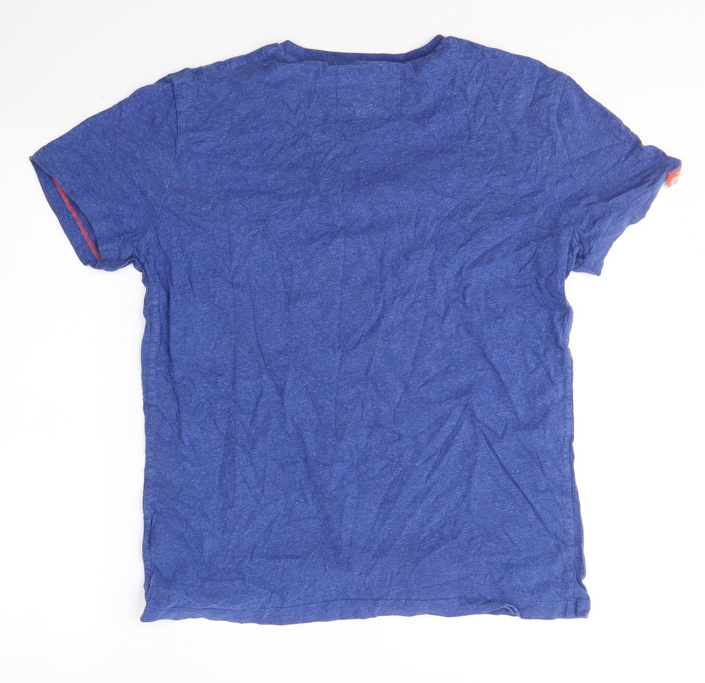 Superdry Mens Blue  Cotton  T-Shirt Size M Round Neck