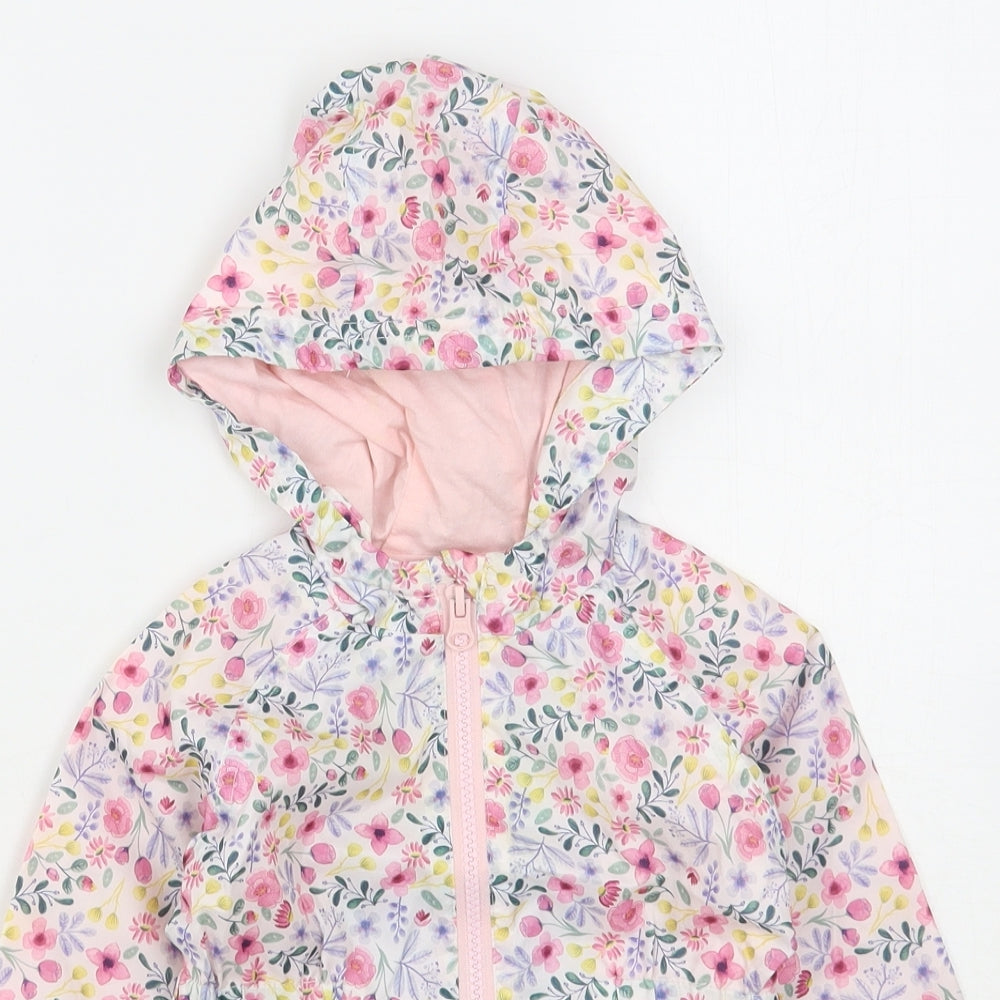 Primark Girls Multicoloured Floral  Rain Coat Coat Size 9-12 Months