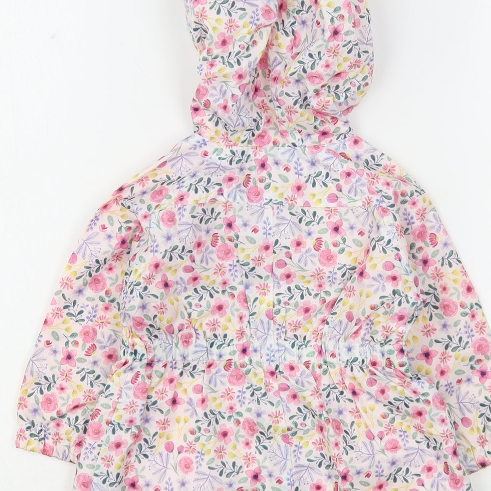 Primark Girls Multicoloured Floral  Rain Coat Coat Size 9-12 Months