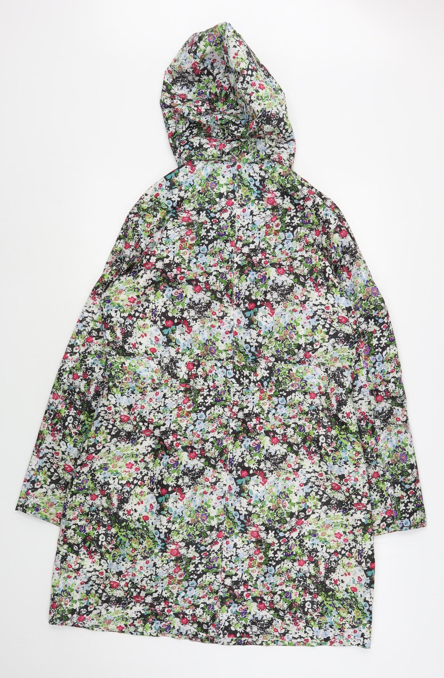 New Look Womens Multicoloured Floral  Windbreaker Coat Size 10