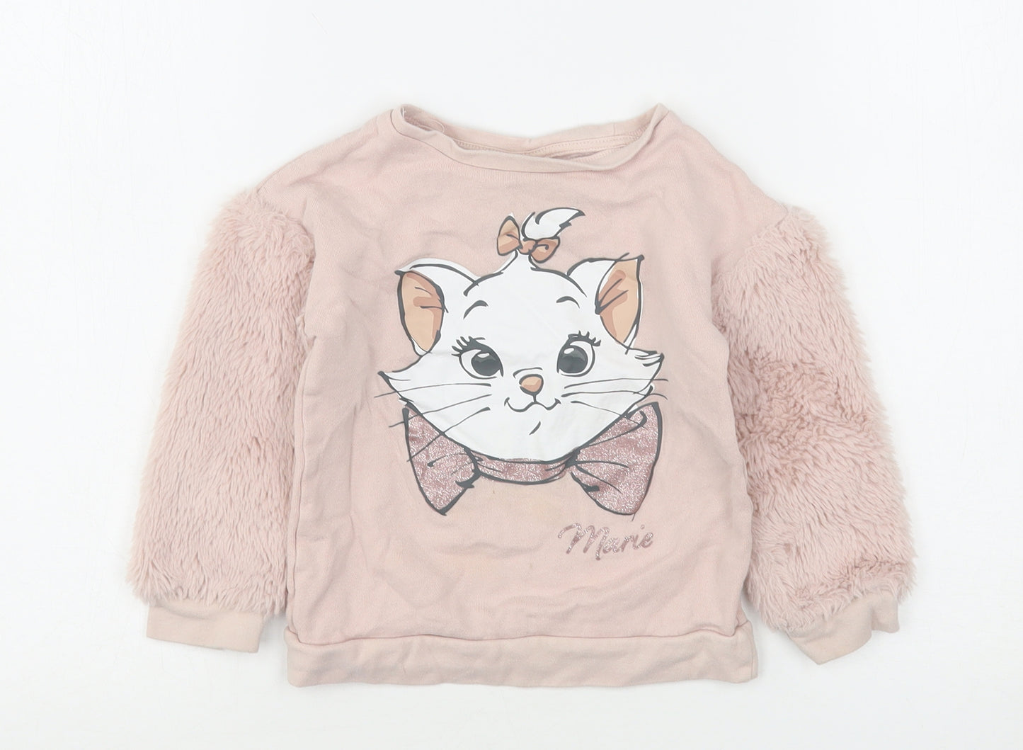 George Girls Pink  Cotton Pullover Sweatshirt Size 2-3 Years