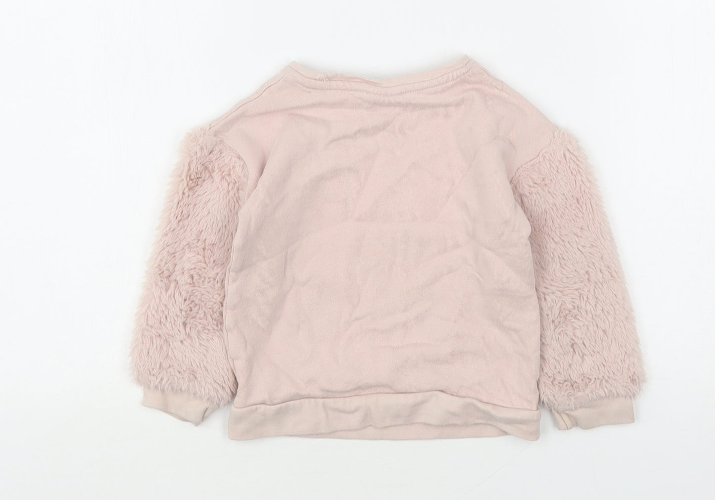 George Girls Pink  Cotton Pullover Sweatshirt Size 2-3 Years