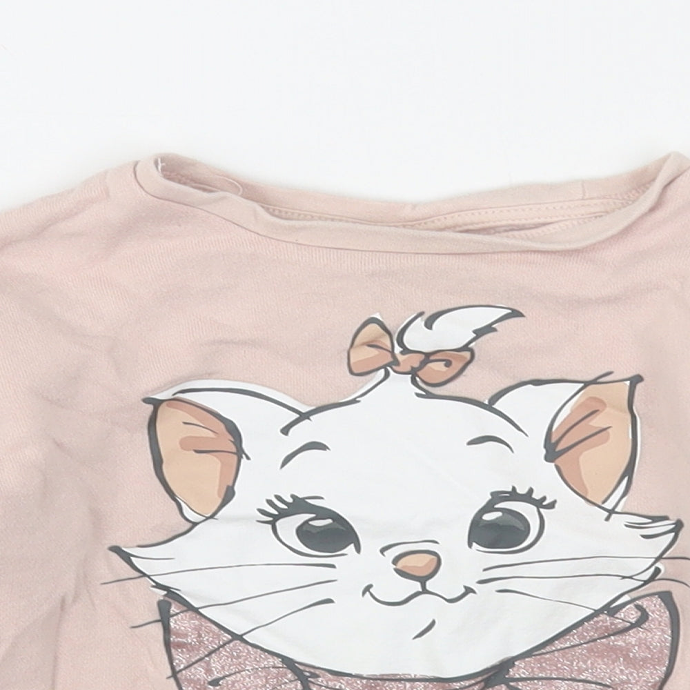 George Girls Pink  Cotton Pullover Sweatshirt Size 2-3 Years