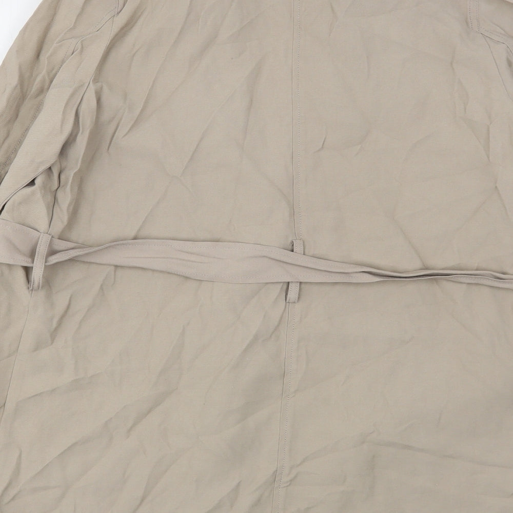 New Look Womens Beige   Overcoat Coat Size 14  Tie