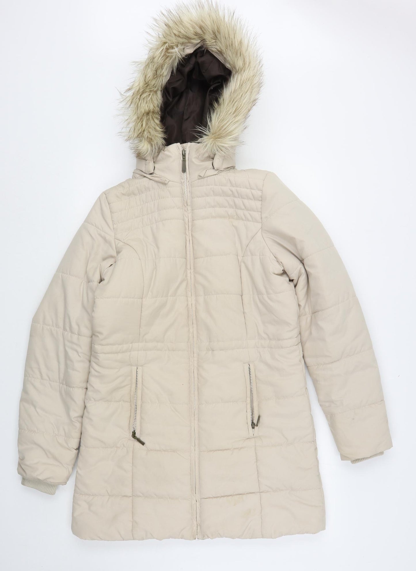 ESMARA Womens Beige   Rain Coat Coat Size 12