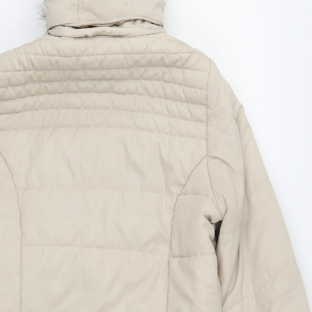 ESMARA Womens Beige   Rain Coat Coat Size 12
