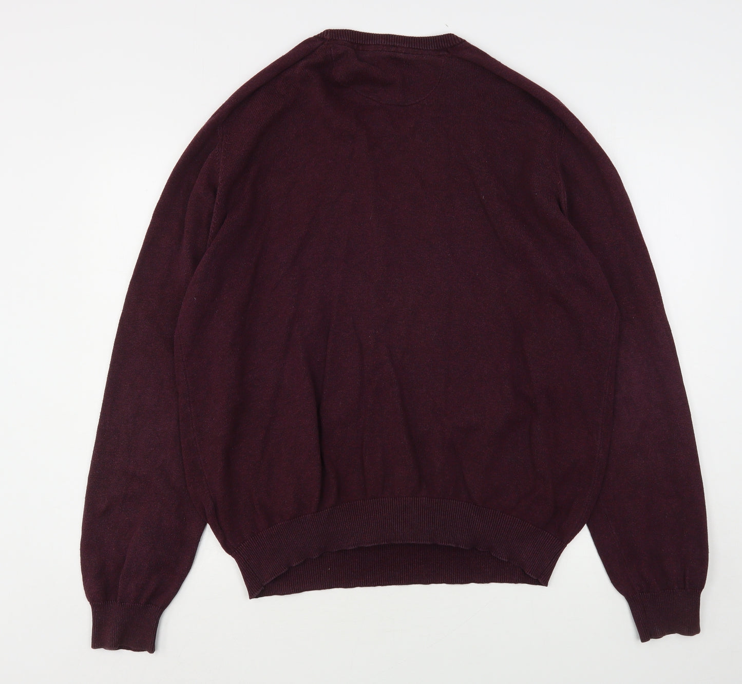 Farah Mens Purple Round Neck  Cotton Pullover Jumper Size 2XL