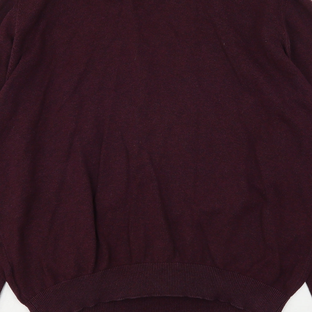 Farah Mens Purple Round Neck  Cotton Pullover Jumper Size 2XL