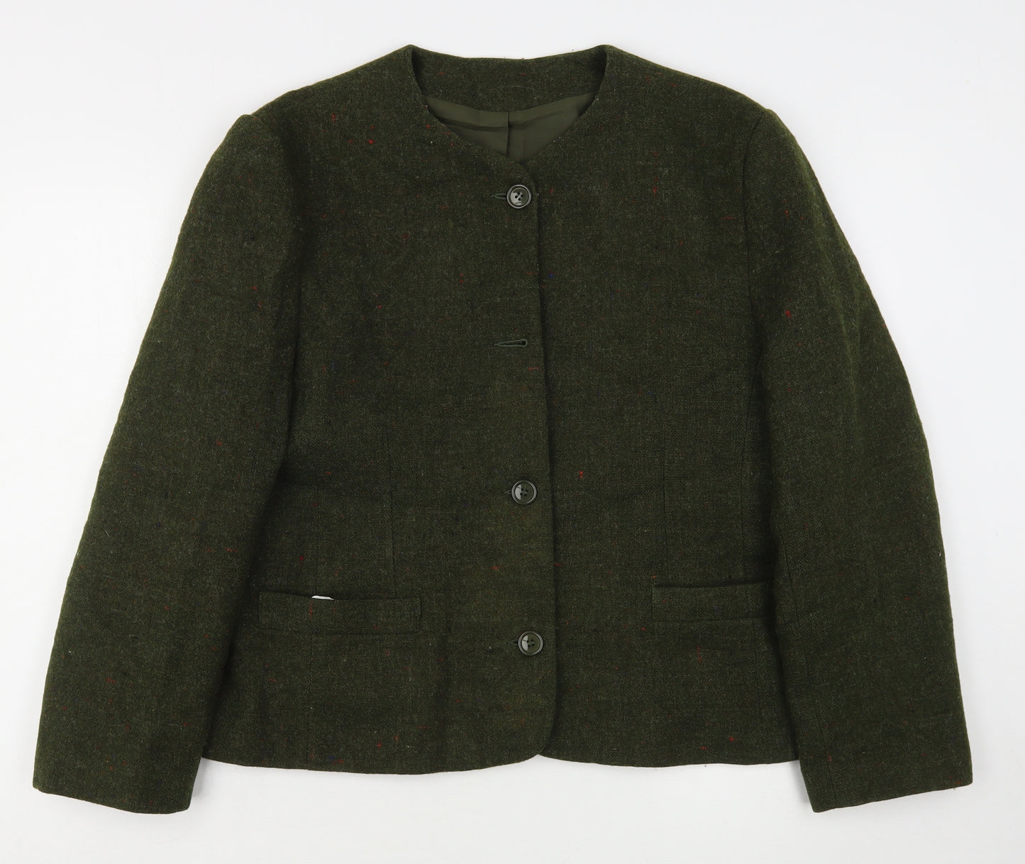 Moffat Woollens Womens Green   Jacket Blazer Size 18  Button