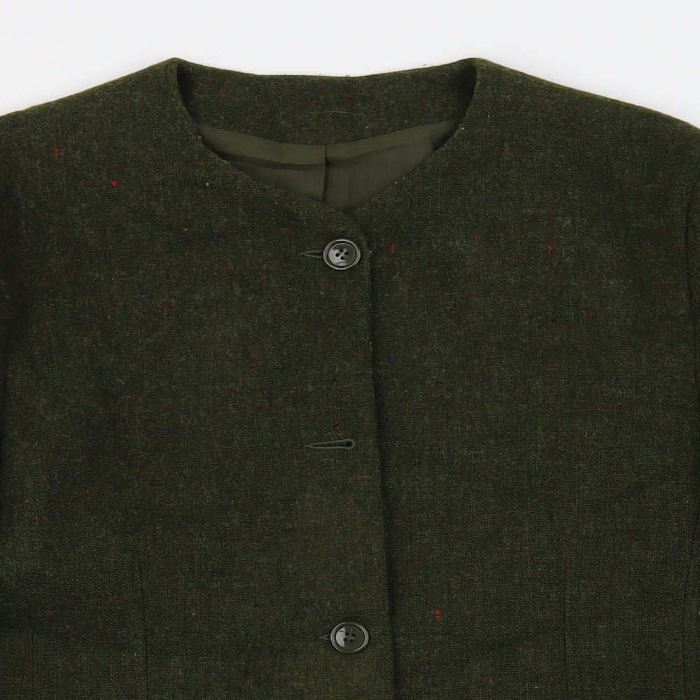 Moffat Woollens Womens Green   Jacket Blazer Size 18  Button