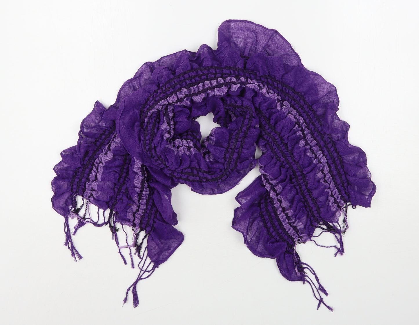 Preworn Womens Purple  Polyester  Scarf