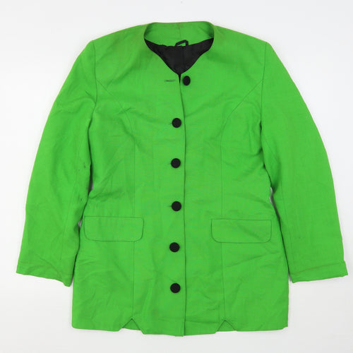 Comola Rhodes Womens Green   Jacket Blazer Size 14  Button