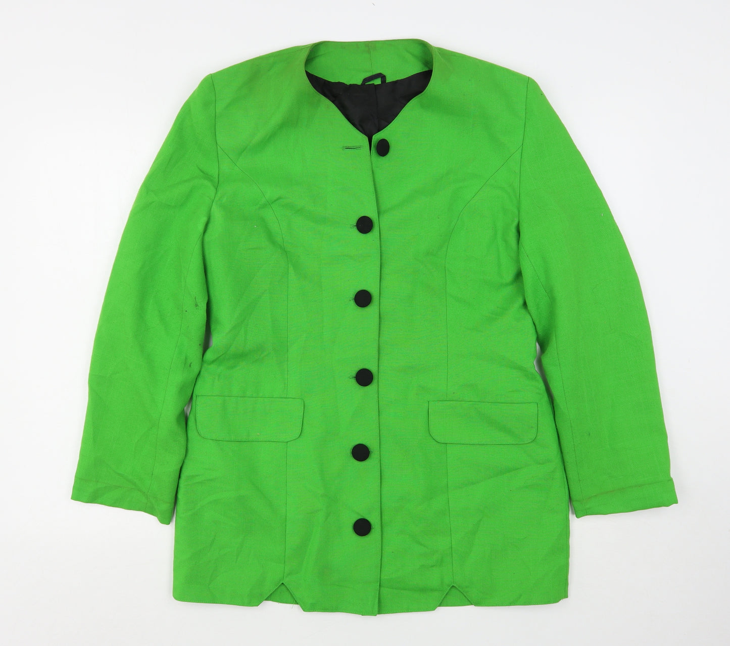 Comola Rhodes Womens Green   Jacket Blazer Size 14  Button