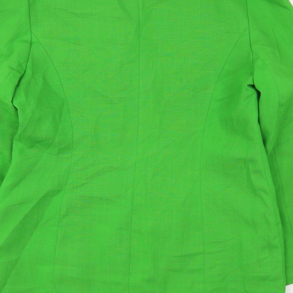 Comola Rhodes Womens Green   Jacket Blazer Size 14  Button