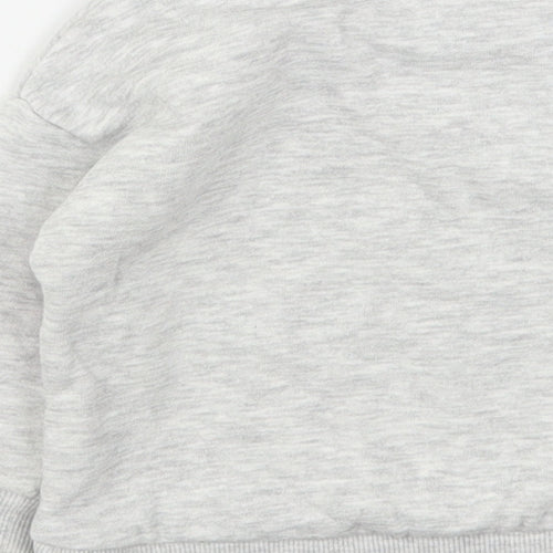 Dunnes Stores Girls Grey  Cotton Pullover Jumper Size 9-12 Months   - Dinosaur