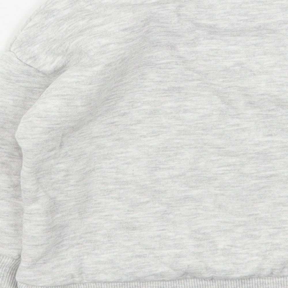 Dunnes Stores Girls Grey  Cotton Pullover Jumper Size 9-12 Months   - Dinosaur