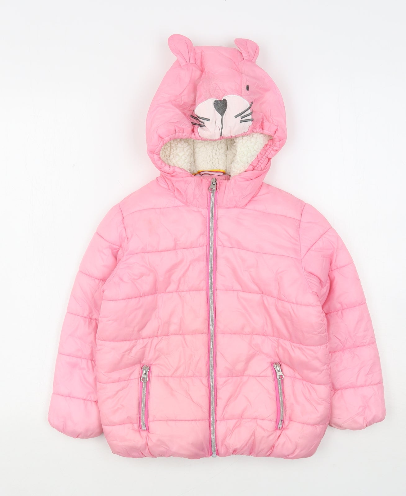 NEXT Girls Pink   Puffer Jacket Jacket Size 5-6 Years