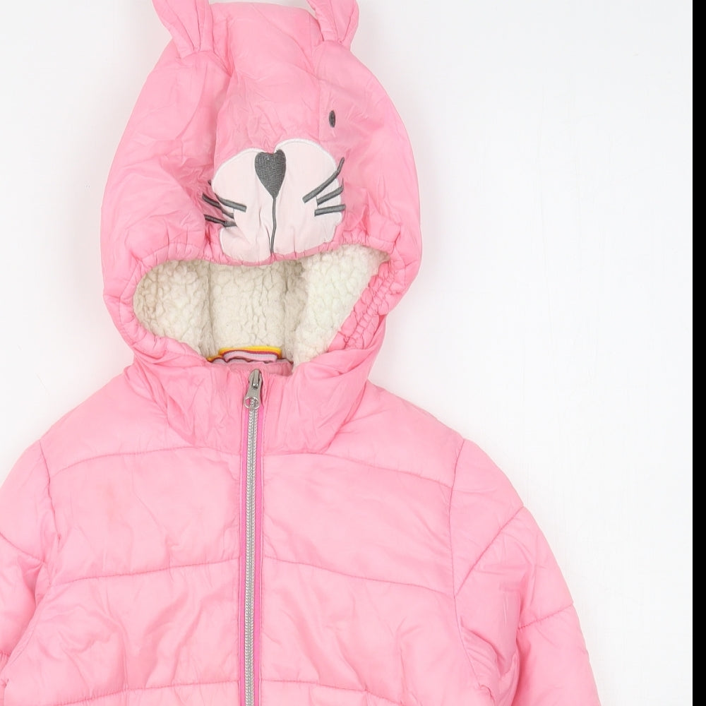 NEXT Girls Pink   Puffer Jacket Jacket Size 5-6 Years