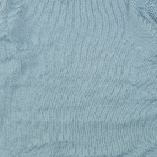 Isle Essentials  Womens Green High Neck  Acrylic Pullover Jumper Size 14