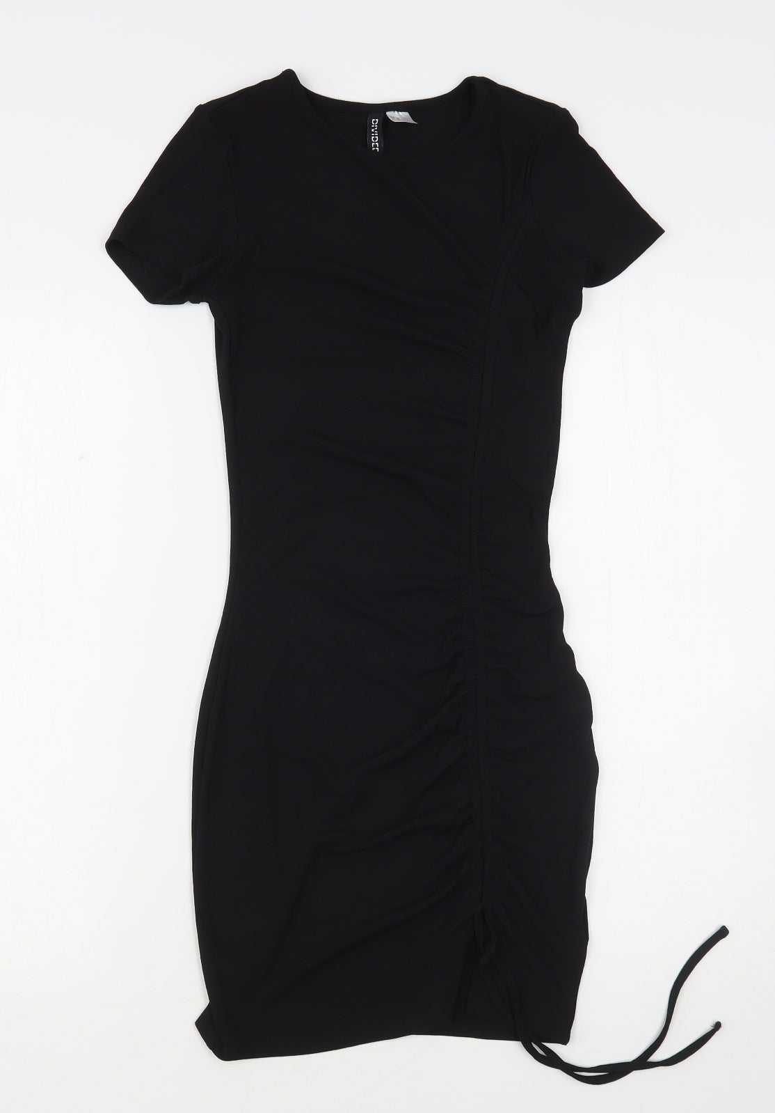 H&M Womens Black  Polyester Bodycon  Size XS  Round Neck