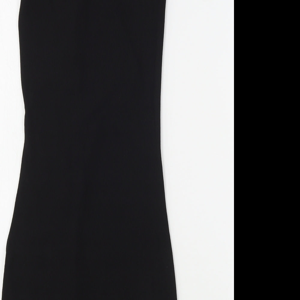 H&M Womens Black  Polyester Bodycon  Size XS  Round Neck